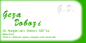 geza dobozi business card